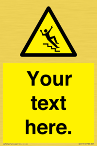 Custom Slippery Stairs Sign